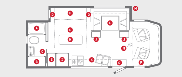 winnebago view class c motorhome floorplan options