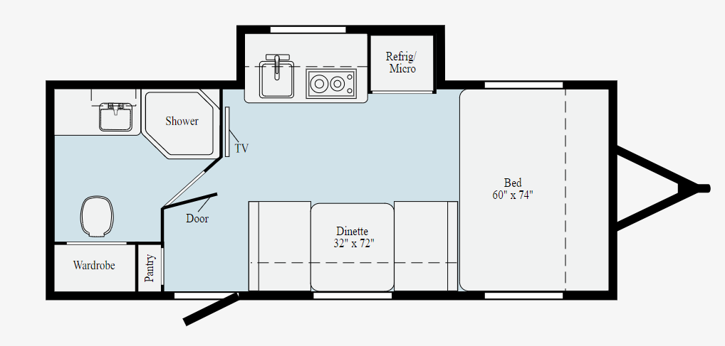 winnebago hike 170s travel trailer floor plan