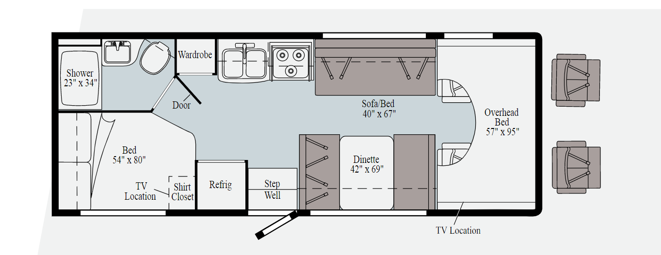 winnebago minnie winniw 25b floorplan options