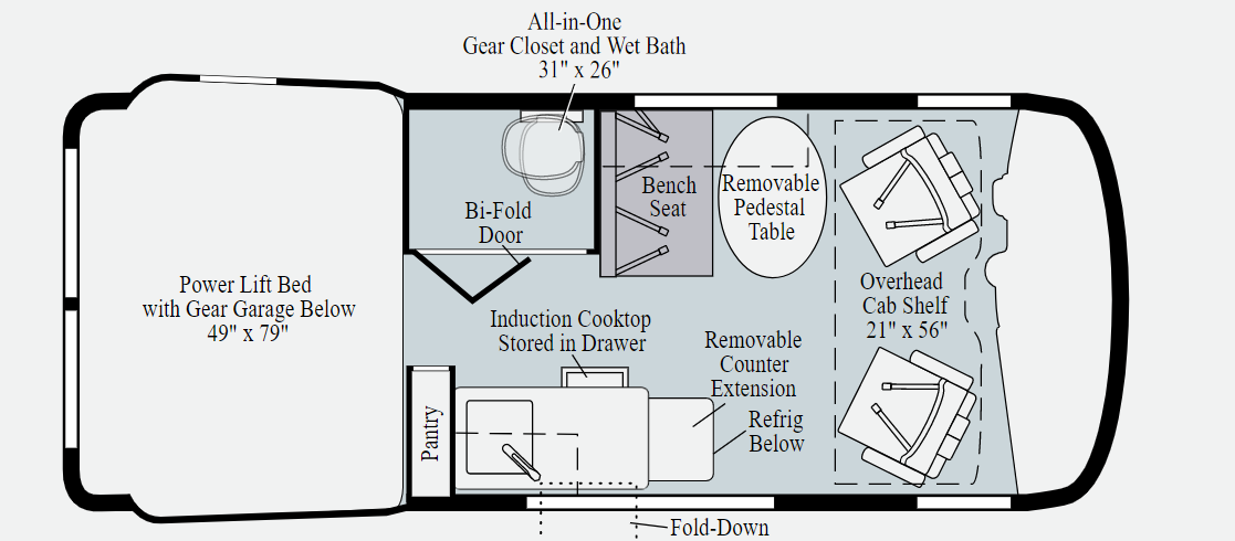 winnebago revel floorplan option